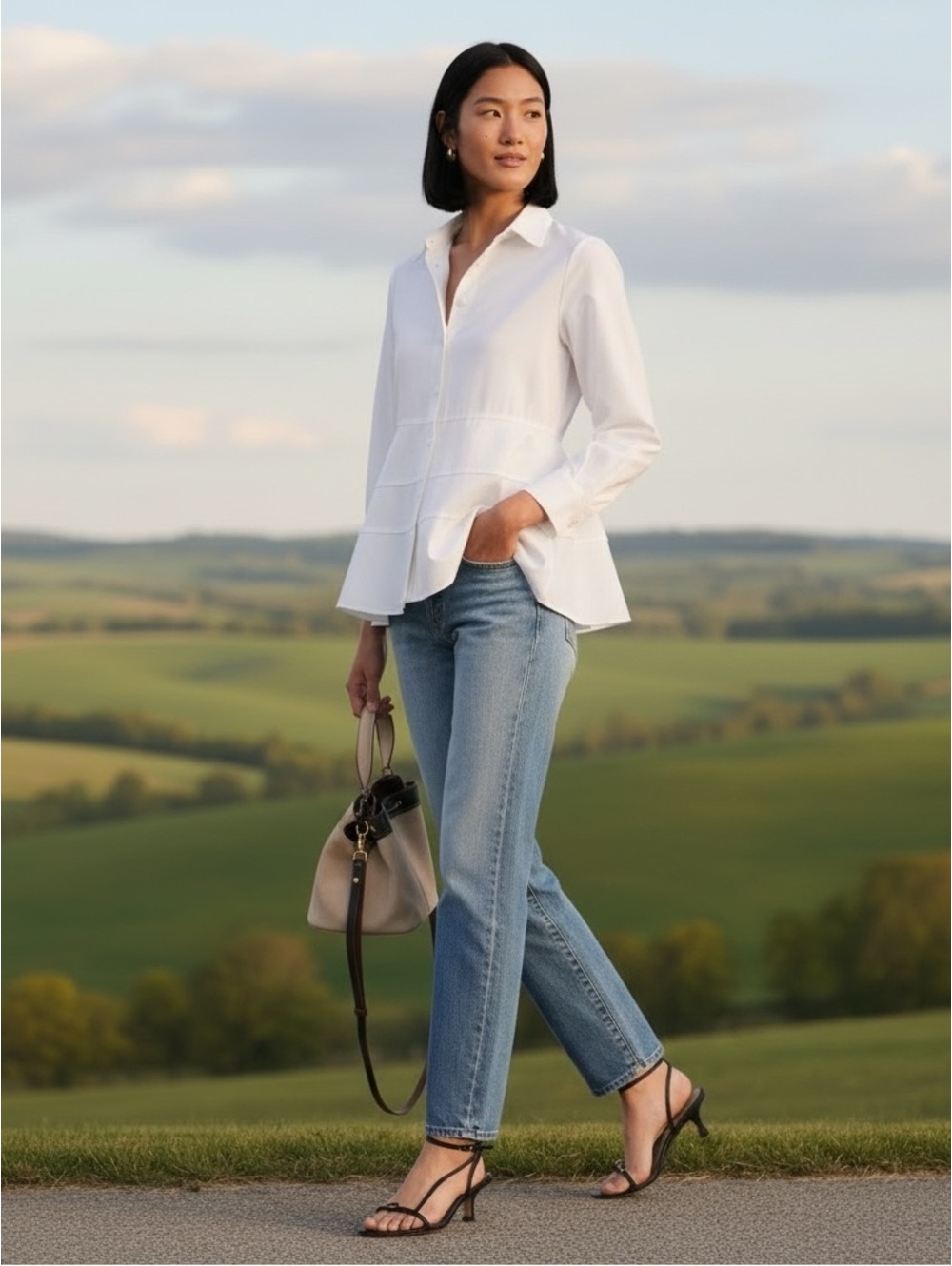 Medium Tuckernuck Pomander Place White Ashlen Blouse